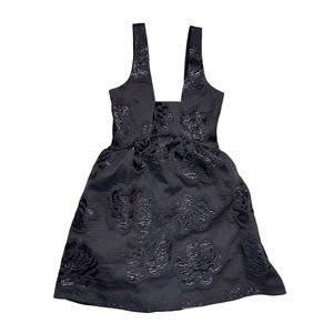 Anthropologie Maeve Black Metallic Mini Jacquard Dress